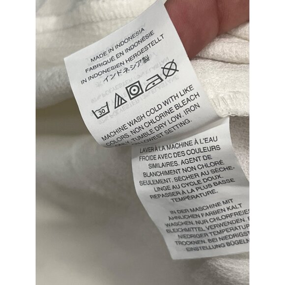 Madewell White Flutter Sleeve Blouse Womens M Polyester Blend Lightweight - Picture 8 of 8